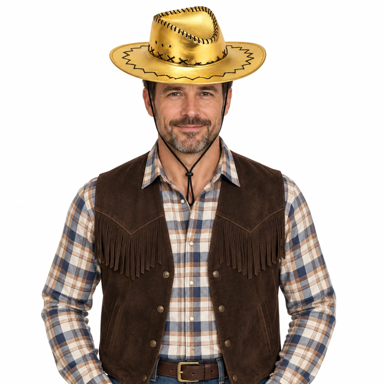 Aranyszínű cowboykalap – termékillusztráció